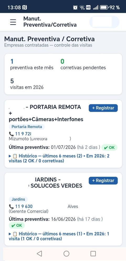 Manutenção preventiva e corretiva no SindicoFit